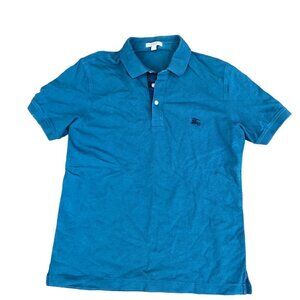 VINTAGE Burberry Brit Shirt Polo Button Up Blue